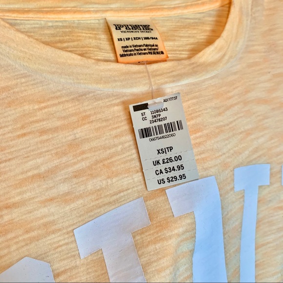 💛PINK VS TEE SZ XS OVERSIZED💛BNWT - Picture 8 of 9